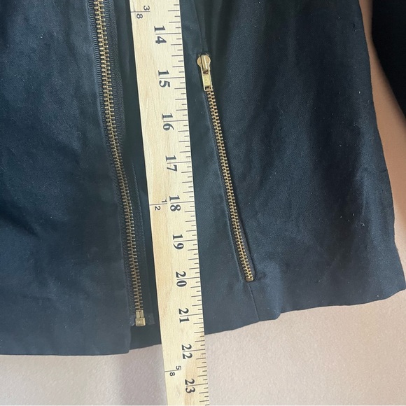 Vaute Couture Black Vegan Waxed Canvas James Moto Jacket Size L - Picture 12 of 12